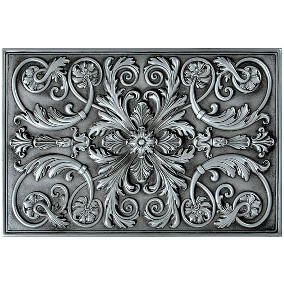 Backsplash Tile for Kitchen and Fireplace Royal  12 x 18 Metal Mural Pewter Nickel
