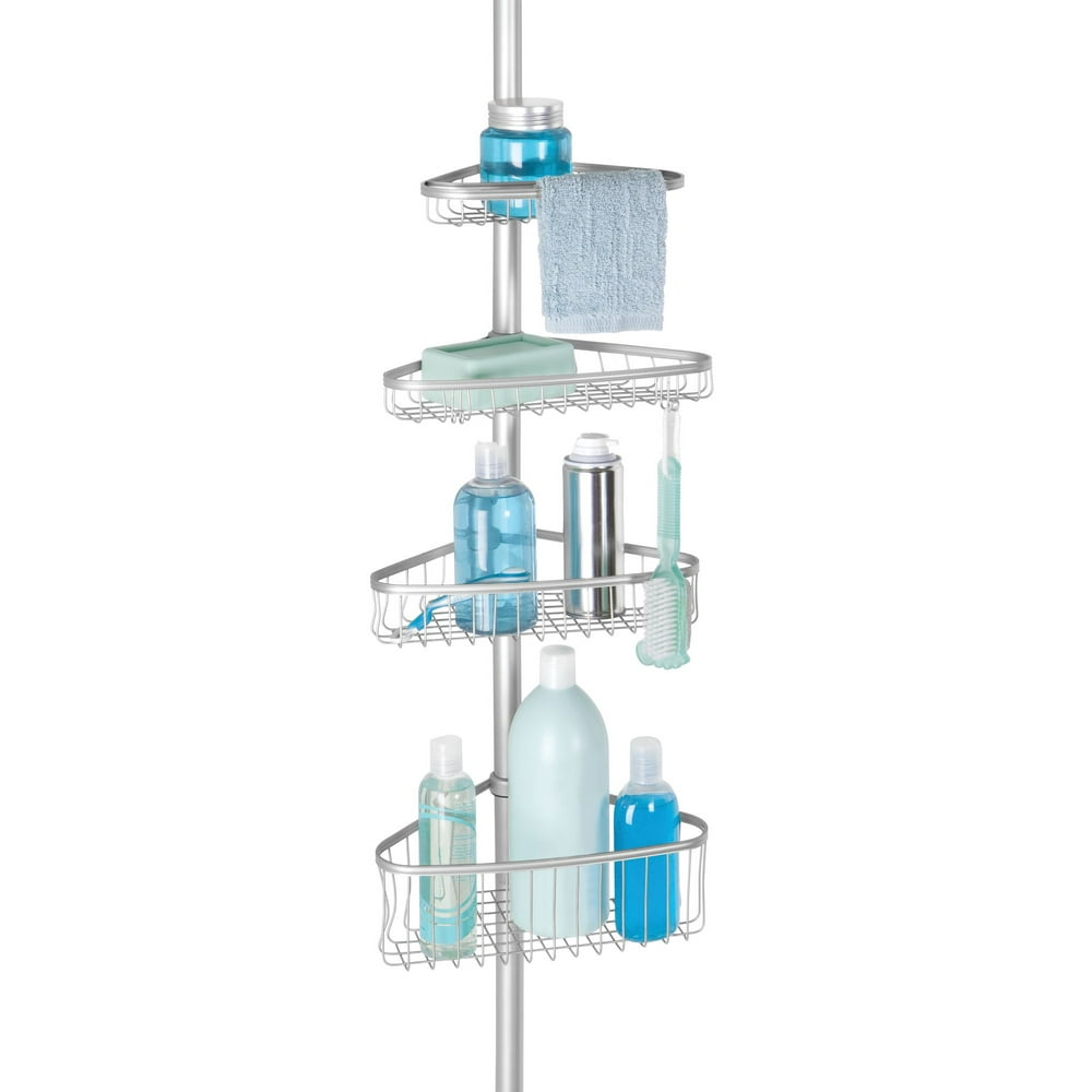 InterDesign York Tension Shower Caddy, Silver