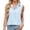 v#59Sky Blue286, variant on Women Tank Tops Solid Color Collar Vest front Buttons Cardigan Ice Silk Smocked Loose Fit for Summer Streetwear Comfort Sleeveless,Green,L