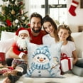 thumbnail image 2 of Dashan Winter Snowman Pillow Cover 18x18 Set of 2,Blue Christmas Decorative Pillow Cases Couch Cushion for Bedroom Home Decor, 2 of 6