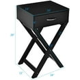 thumbnail image 7 of Giantex Modern Versatile Nightstands, Giantex X-Design Accent End Table, Night Stand Storage Shelf with Bin Drawer for Living Room Bedroom, 7 of 7