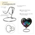 thumbnail image 4 of Rainbow Peacock Urn - Heart Shaped Cremation Urn Human Ashes - Urns For Men Ashes Adult Male - Large Urn For Human Ashes Adult - Burial Urns For Adult Human Ashes - Human Remains Urns (Size -8inch), 4 of 5