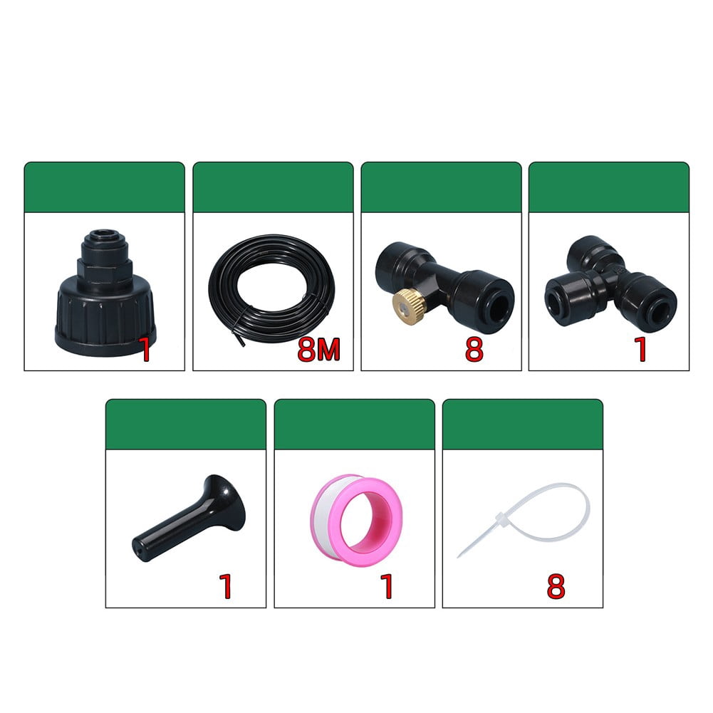 Outdoor Mist Cooling System: Low Pressure Mist For Garden And Drip Irrigation