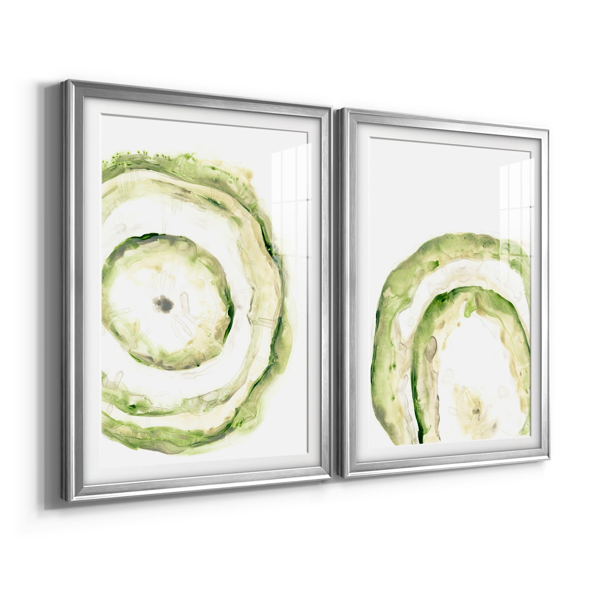 Wexford Home Lichen Halo III Premium Framed Print, 26.5" x 36.5" - Ready to Hang, Silver (Set of 2)