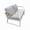 White, variant on Direct Wicker UBS-2101-LS-Black 1 Piece Outdoor Garden Black Iron Love-seat Sofa with Grey Cushions