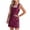 Wine, variant on Otvok Womens Dresses Summer Casual Print V-Neck Camis Sleeveless Vest Long Dress