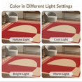 thumbnail image 7 of ODIKA 9'x12' Washable Area Rug Red Beige Geometric Artistic Design Elegant Minimalist Aesthetic with Bold for Master Suite, California King, Under Bed, Non-Shedding, Easy Care, 7 of 7