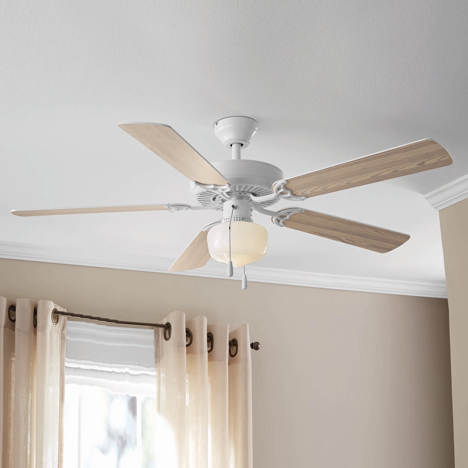 Buy 52 Mainstays Ceiling Fan Globe Light White Cheapest