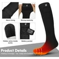 thumbnail image 3 of Sun Will USB Charging Warm Socks for Men and Women,Skiing Hiking Rechargeable Battery Heated Socks S-XL, 3 of 7