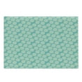 thumbnail image 1 of Floral Cutting Board, Abstract Motifs Inspired by Rural Woodland Nature Modern Foliage Design, Decorative Tempered Glass Cutting and Serving Board, Large Size, Turquoise and Cream, by Ambesonne, 1 of 1