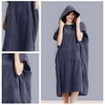 thumbnail image 2 of Changing Robe Microfiber Short Sleeve Surf Poncho with Hood Quick Dry Bath Robe with Large Pocket Oversized Towelling Robe for Beach Surfing Swimming, 2 of 7