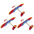 thumbnail image 3 of Monyance Educational Toy 3pcs Flying Glider Planes Toys Rubber Band Powered Glider Airplane(16.14X12.2X4.92Inches), 3 of 11
