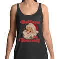 thumbnail image 2 of Believe in Yourself Santa Tank Top Fitted Racerback Women's Large Black, 2 of 5