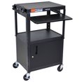 thumbnail image 1 of Luxor Furniture AVJ42KBC 2-Level Computer Cart w/ 15-ft Cord, 1 of 1