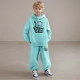 thumbnail image 2 of Jamsmile Toddler Boys Outfit Sets Hooded Pullovers Sweatshirt tops with jogger pants Casual Winter Pullovers Tracksuits Kids Playwear Sports Clothes, 2 of 5