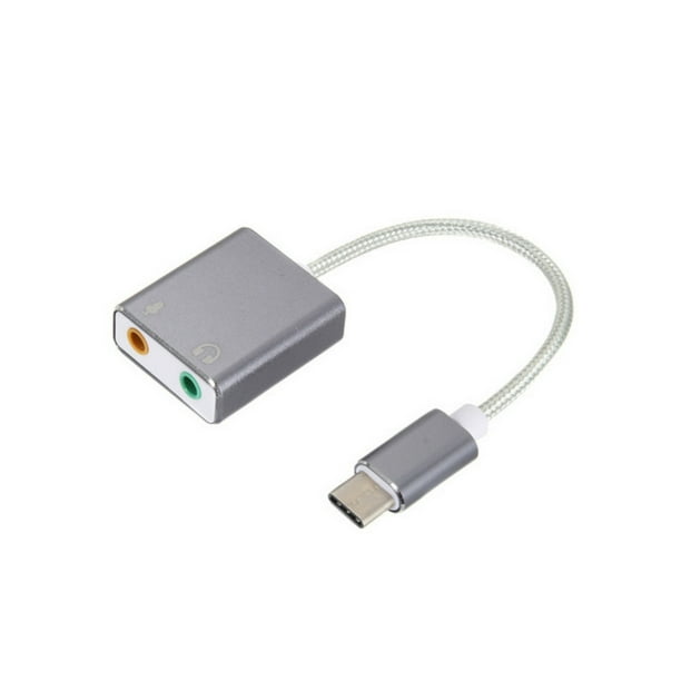 AOKID USB-C Sound Card,7.1 External Type C Sound Card for Macbook Pro Air 3.5mm Audio Mic Adapter,Durable, Easy to Use, Portable, Useful, Mini - Walmart.com