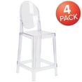 thumbnail image 4 of Flash Furniture Revna 4 Pack Revna Ghost Counter Stool with Oval Back in Revna Transparent Crystal, 4 of 15