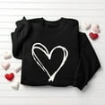 thumbnail image 3 of Bixock Long Sleeve Shirts for Women Daily Sweatshirt Valentine Print Crew Neck Hoodies Blouse Travel Vacation Clothes, 3 of 5