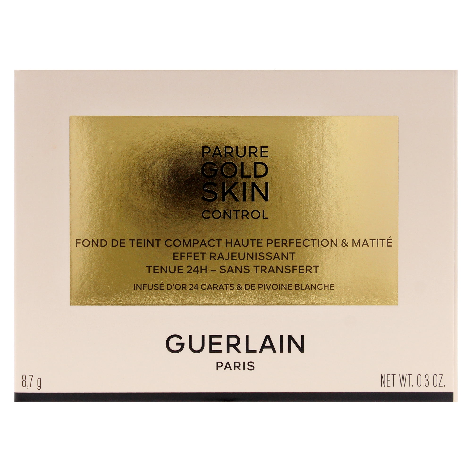Guerlain Parure Gold Skin Control Matte Compact Foundation - 2N Light Skin with Neutral Beige Undertones , 0.3 oz Foundation (Refillable)