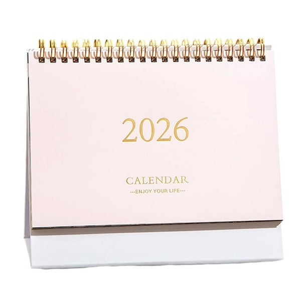 Calendario de escritorio a color 2026, calendario de escritorio, cuaderno de notas con mensajes para oficina