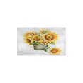 thumbnail image 2 of Kitchen Rugs and Mats Non Skid Washable White Wood Text Sunflower Flowers Kitchen Mat and Rug Set,Floor Cushion Waterproof Rug,Rubber Backed Area Rugs for Kitchen Laundry, 2 of 7