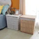 thumbnail image 4 of Cesta de almacenamiento de ropa Aoliviya, cesta de lavandería, cesta de tela grande tejida de ratán con tapa, caja de almacenamiento tejida para el hogar, desechos, 4 of 5