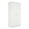 Alera CM7218LG 36 in. x 18 in. x 72 in. Heavy-Duty Welded Storage Cabinet with 4 Adjustable Shelves - Light Gray