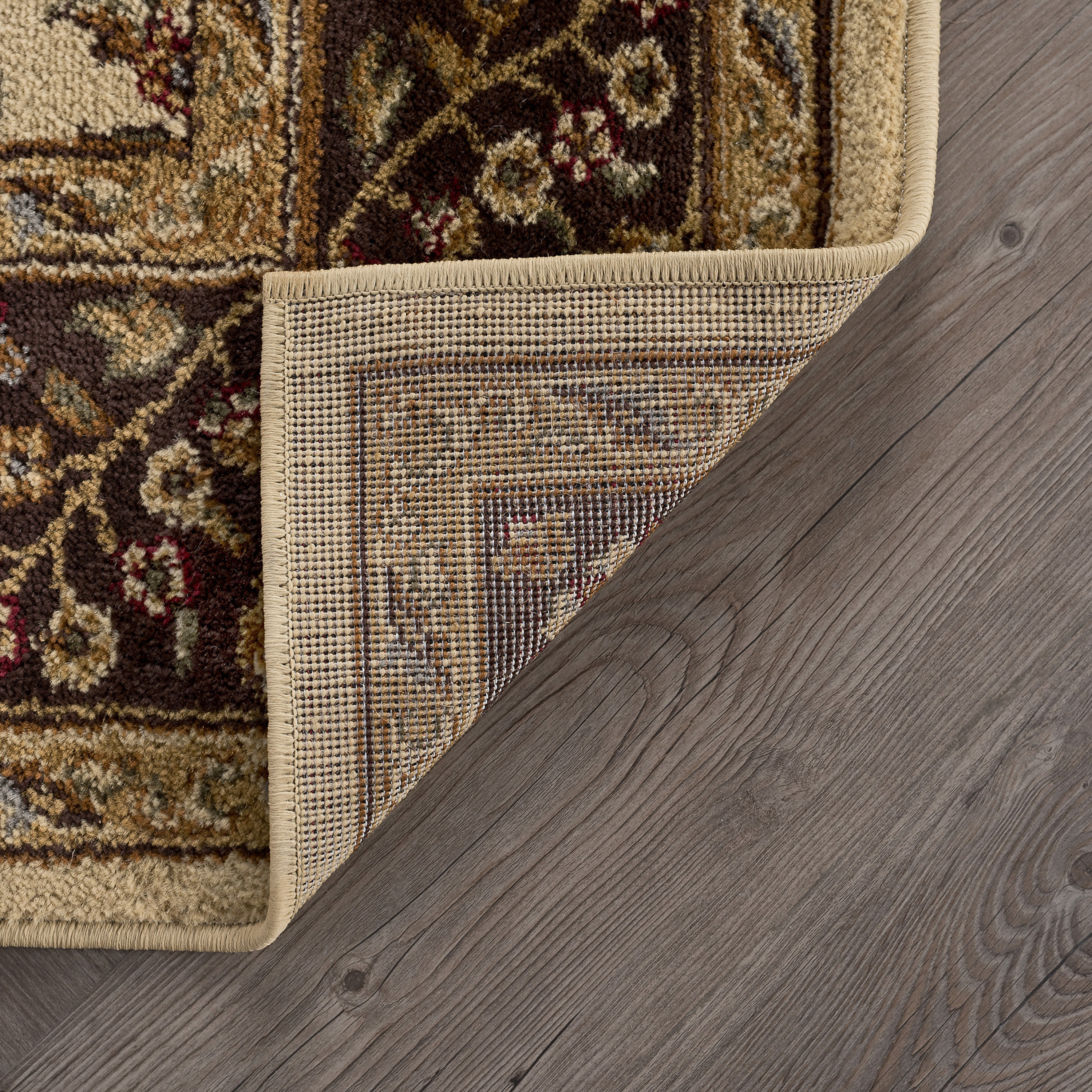 Transitional 5x7 Area Rug (5' x 7') Floral Beige, Sage Green Living Room Easy to Clean