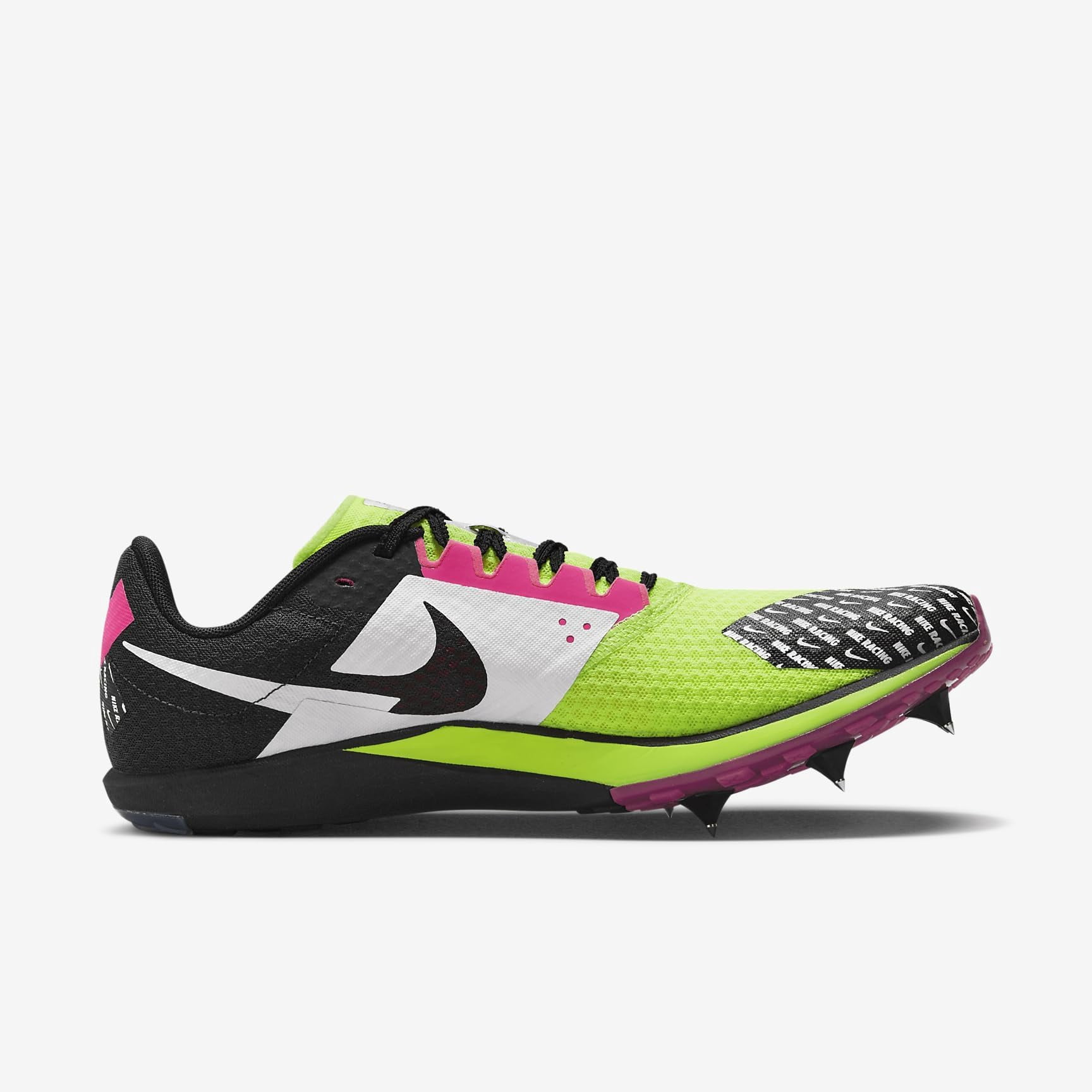 Nike Rival XC 6 Cross-Country Spikes Color: Volt/Black/Hyper Pink/White Size: M 10.5 / W 12