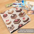thumbnail image 4 of FORMRS 3 Ring Photo Album 4"x6" Self Adhesive Large Capacity PU Leather Cover, Cute Chocolate Cakes, 4 of 7