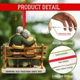 thumbnail image 3 of Custom Growing Old Together Ornament 2025, Personalized Elderly Couple On Bench Acrylic Ornament, Wedding for Husband Wife, Grandparents, Old Couple 2D Flat Ornaments Keepsake, 3 of 5