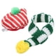 thumbnail image 4 of Conjunto de gorro y bufanda para perro, adorable gorro de punto navideño para mascotas, gatos, perros pequeños, medianos y grandes, blanco + verde M, 4 of 12