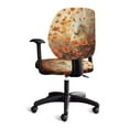 thumbnail image 4 of FKELYI Soft Office Chair Slipcover for Backrest & Cushion Seat Vintage Floral Horse Print Swivel Computer Chair Cover Stretchy Dustproof Armchair Protector, Pack of 2, 4 of 7