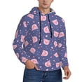 thumbnail image 2 of Lsque Cute Pig Pattern Casual Men's Hoodie,Hooded Sweatshirt with Kangaroo Pocket,Pullover Hoodie-Large, 2 of 7