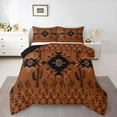 thumbnail image 3 of Homewish Bohemian Hippie Aztec Queen Comforter Set for Adult, Rustic Farmhouse Cactus Bedding Sets, Southwestern Style Reversible Bedding Comforter Set, Lightweight Room Decor, 3pcs, 3 of 8
