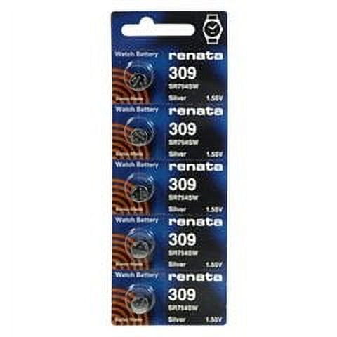 Renata #309 Silver Oxide Battery Priced Individually Sold In 5-Packs