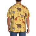 thumbnail image 5 of Vsdgher Cute Animals Print Men's Wrinkle Free Untucked Cuban Shirt Business Casual Button Down Shirts Short Sleeve Shirt, 5 of 7