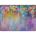 thumbnail image 2 of FREEAM Watercolor Painting Abstract Floral Area Rug Mat for Living Dining Dorm Room Bedroom Home Decorative 7'x5', 2 of 4