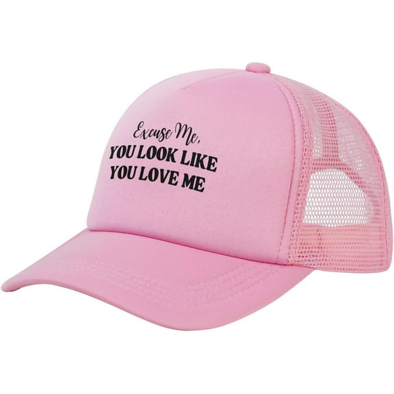 Excuse Me You Look Like You Love Me Mesh Cap Trucker Hats Pink