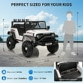 thumbnail image 2 of Goldensoil 12V Kids Electric Ride On Truck with Remote Control, LED Lights, Music Player, White, 2 of 9