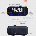 thumbnail image 3 of Projection Alarm Clock with FM Radio for Bedroom, 270° Rotatable Digital Clock, 7inch Large LED Display, Dual Alarms, 3 of 5