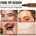 thumbnail image 3 of 4 Fork Tip Eyebrow Pen, for 3D Eyebrow Makeup, Smooth to Use, 2 ml - Brown, 3 of 10