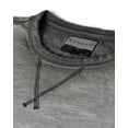 thumbnail image 4 of ZIMEGO Men's Long Sleeve Crew Neck Color Dye Washed Vintage Curved Hem T-Shirts, 4 of 5