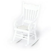 Frcolor Dollhouse Chairs Chair Rocking Wood Miniature Mini Swing Cake Topper Fairy Garden Tiny Furniture Crafts