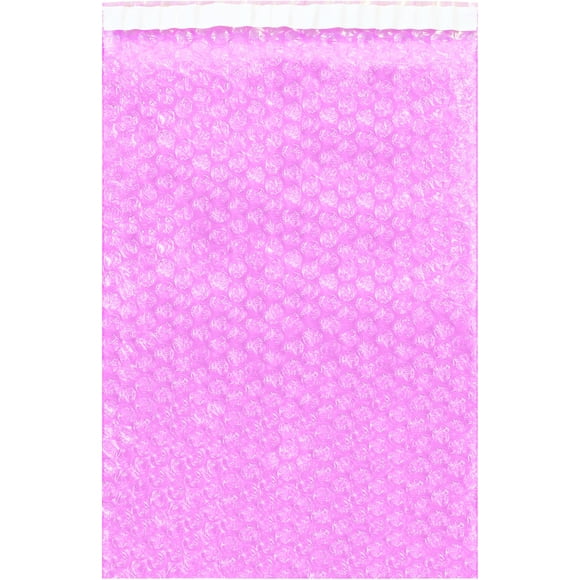 Partners Brand PBOB78AS Anti-Static Bubble Pouches, 7" x 8 1/2", Pink (Pack of 550)