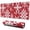 Red Christmas Snowflake-1, variant on Long Mouse Pads for Desk,Red Christmas Snowman Pattern Desk Mats on Top Of Desks, Desk Mouse Pad Extra Large with 3mm Non-Slip Base and Stitched Edge for Gaming,Office,Work,Home 31.5x11.8in