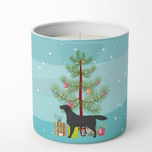 Carolines Treasures BB2926CDL 3.75 x 3.25 in. Unisex Black Labrador Retriever Merry Christmas Tree 10 oz Decorative Soy Candle