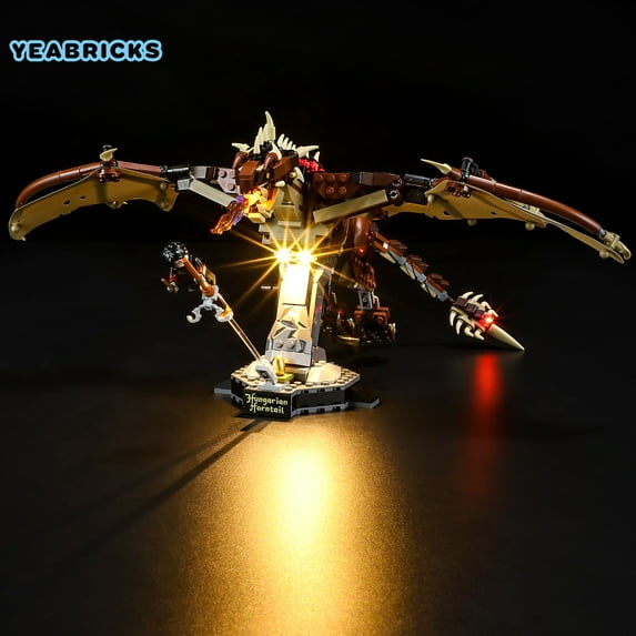 YEABRICKS Led Light Kit for Legos 76406 Harry Potter Hungarian Horntail Dragon Building Blocks Model(Not Include the Building Model)