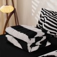 thumbnail image 5 of Erosebridal Zebra Stripe Zipper Queen Comforter Set with Fitted Sheet and 2 Pillowcases,Animal Line Zipper Bedding Set For Girls,Black Reversible,4-Piece, 5 of 7