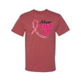 thumbnail image 2 of Wild Bobby, Never Give Up Fight Cancer, Breast Cancer Awareness, Men Graphic Tee, Vintage Heather Red, 3X-Large, 2 of 4